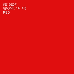 #E10E0F - Red Color Image