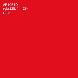 #E10E1D - Red Color Image