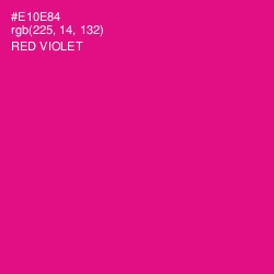 #E10E84 - Red Violet Color Image