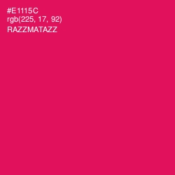 #E1115C - Razzmatazz Color Image