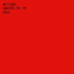 #E1120C - Red Color Image