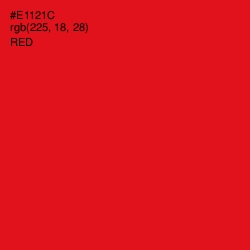 #E1121C - Red Color Image