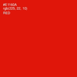 #E1160A - Red Color Image