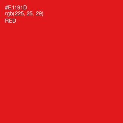 #E1191D - Red Color Image