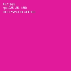 #E1199B - Hollywood Cerise Color Image