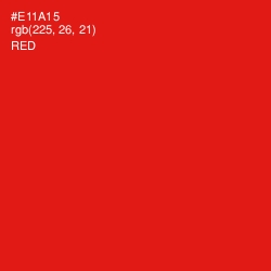 #E11A15 - Red Color Image