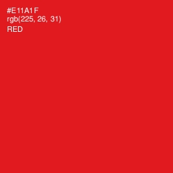 #E11A1F - Red Color Image