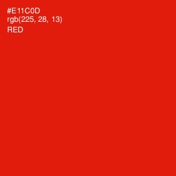 #E11C0D - Red Color Image