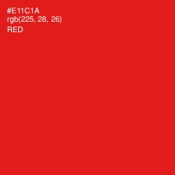 #E11C1A - Red Color Image