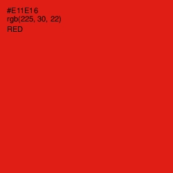 #E11E16 - Red Color Image