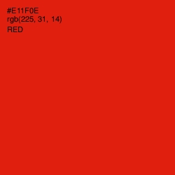 #E11F0E - Red Color Image