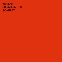 #E1320F - Scarlet Color Image