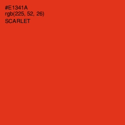 #E1341A - Scarlet Color Image