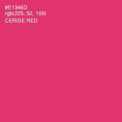 #E1346D - Cerise Red Color Image