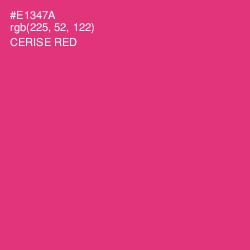 #E1347A - Cerise Red Color Image