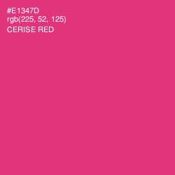 #E1347D - Cerise Red Color Image