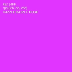 #E134FF - Razzle Dazzle Rose Color Image