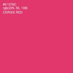 #E1376C - Cerise Red Color Image