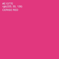 #E1377E - Cerise Red Color Image