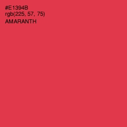 #E1394B - Amaranth Color Image