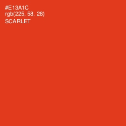 #E13A1C - Scarlet Color Image