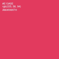 #E13A5E - Amaranth Color Image