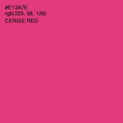 #E13A7E - Cerise Red Color Image