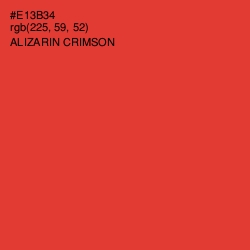 #E13B34 - Alizarin Crimson Color Image