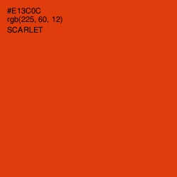 #E13C0C - Scarlet Color Image