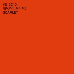 #E13C10 - Scarlet Color Image