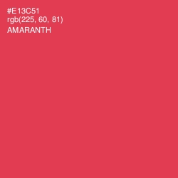 #E13C51 - Amaranth Color Image