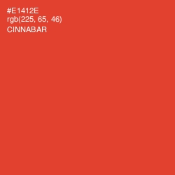 #E1412E - Cinnabar Color Image