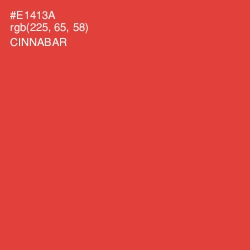 #E1413A - Cinnabar Color Image