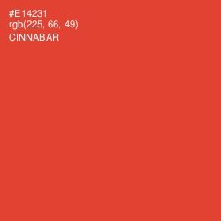 #E14231 - Cinnabar Color Image