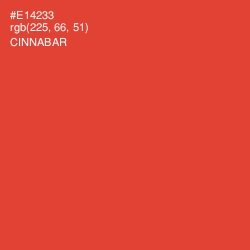 #E14233 - Cinnabar Color Image