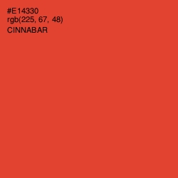 #E14330 - Cinnabar Color Image