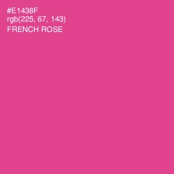 #E1438F - French Rose Color Image