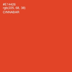 #E14426 - Cinnabar Color Image