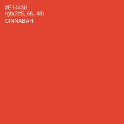 #E14430 - Cinnabar Color Image