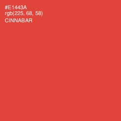 #E1443A - Cinnabar Color Image