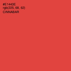 #E1443E - Cinnabar Color Image