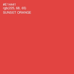 #E14441 - Sunset Orange Color Image