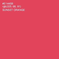 #E1445B - Sunset Orange Color Image