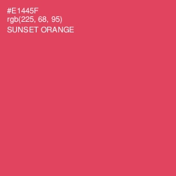 #E1445F - Sunset Orange Color Image