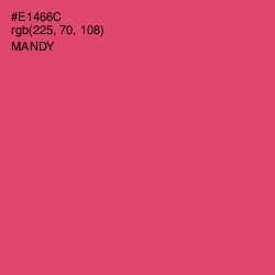 #E1466C - Mandy Color Image