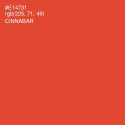 #E14731 - Cinnabar Color Image