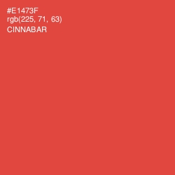 #E1473F - Cinnabar Color Image