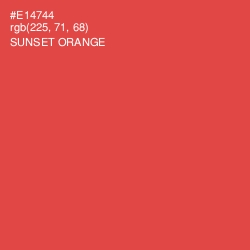 #E14744 - Sunset Orange Color Image