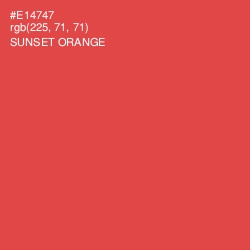 #E14747 - Sunset Orange Color Image