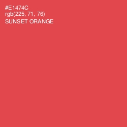#E1474C - Sunset Orange Color Image